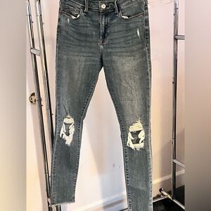 Abercrombie & Fitch Distressed Gray Skinny Jeans